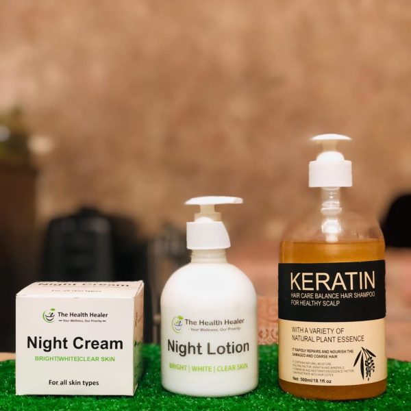 3 In Keratin Shampoo, Night Lotion & Night Cream Deal