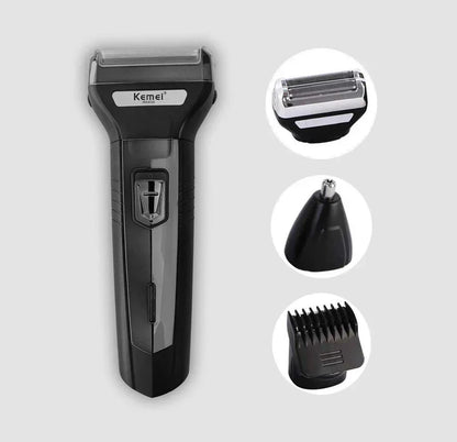 Kemei 3 In 1 Professional Hair Trimmer Nose Beard Trimmer