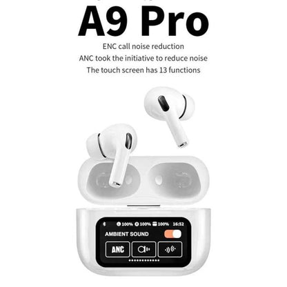 A9 Pro Earbuds Anc/enc Dauble Dark Tuch Screen Display Noise Reduction Wireless Earbuds For Android And iOS/air pods