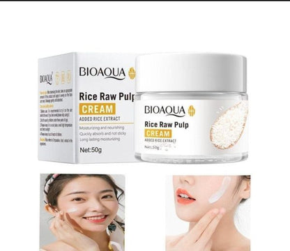 Bioaqua Rice Raw Pulp Facial Cream – Moisturizing Face Cream 50g