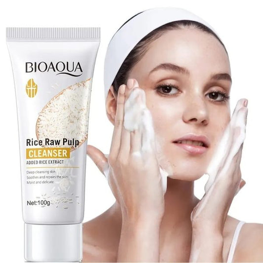 Bioaqua Rice Raw Pulp Skin Whitening Product – Facial Cleanser (100g)