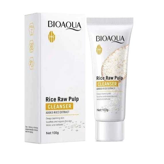 Bioaqua Rice Raw Pulp Skin Whitening Product – Facial Cleanser (100g)