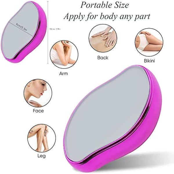 Magic Crystal Hair Remover Bleame Crystal Hair Eraser – Painless Exfoliation Hair Removal Tool For Arms Legs Back