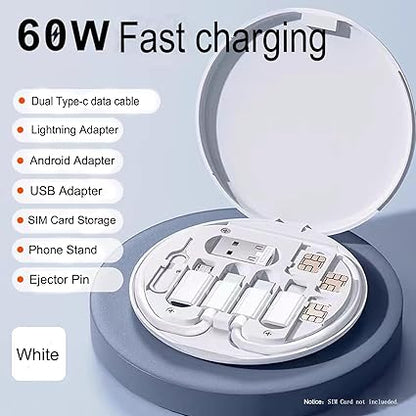 Multifunctional Data Cable Set 60w Fast Charging Cable For Android & Iphon