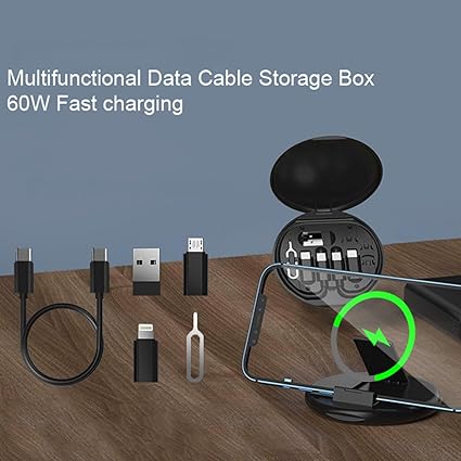 Multifunctional Data Cable Set 60w Fast Charging Cable For Android & Iphon