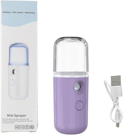 Nano Facial Mist Sprayer, 30ml Handy Atomization Machine Face Moisturizing Hydration Usb Charging