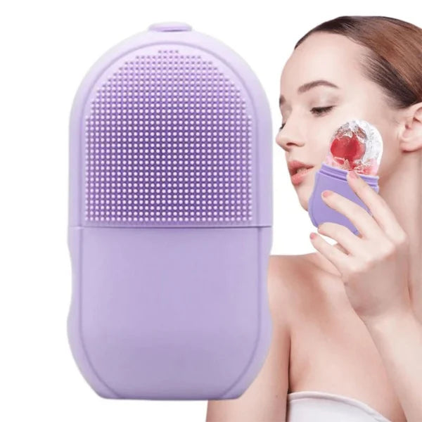 Silicone Cleansing Ice Lattice | Ice Roller Facial Massage | Ice Cube Roller With Scrub