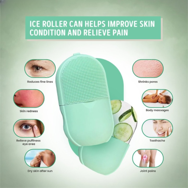 Silicone Cleansing Ice Lattice | Ice Roller Facial Massage | Ice Cube Roller With Scrub