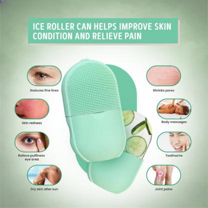 Silicone Cleansing Ice Lattice | Ice Roller Facial Massage | Ice Cube Roller With Scrub