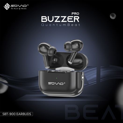 Sovo Buzzer Pro Sbt-900 Earbuds! With Superior Sound Quality, Advanced Noise Cancellation